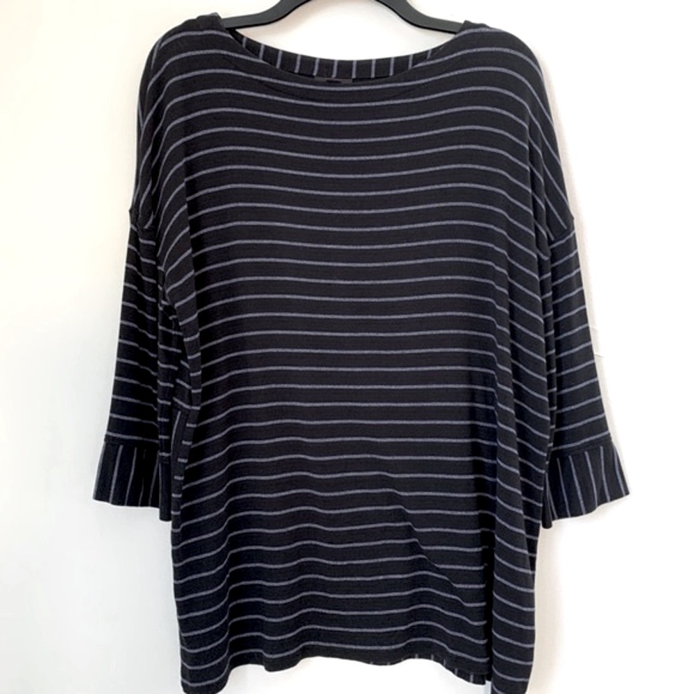 J Jill Wearever Collection Striped Soft Relaxed Tunic Top